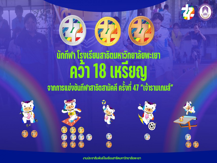 คว้า 18 เหรียญ จากการแข่งขันกีฬาสาธิตสามัคคี ครั้งที่ 47